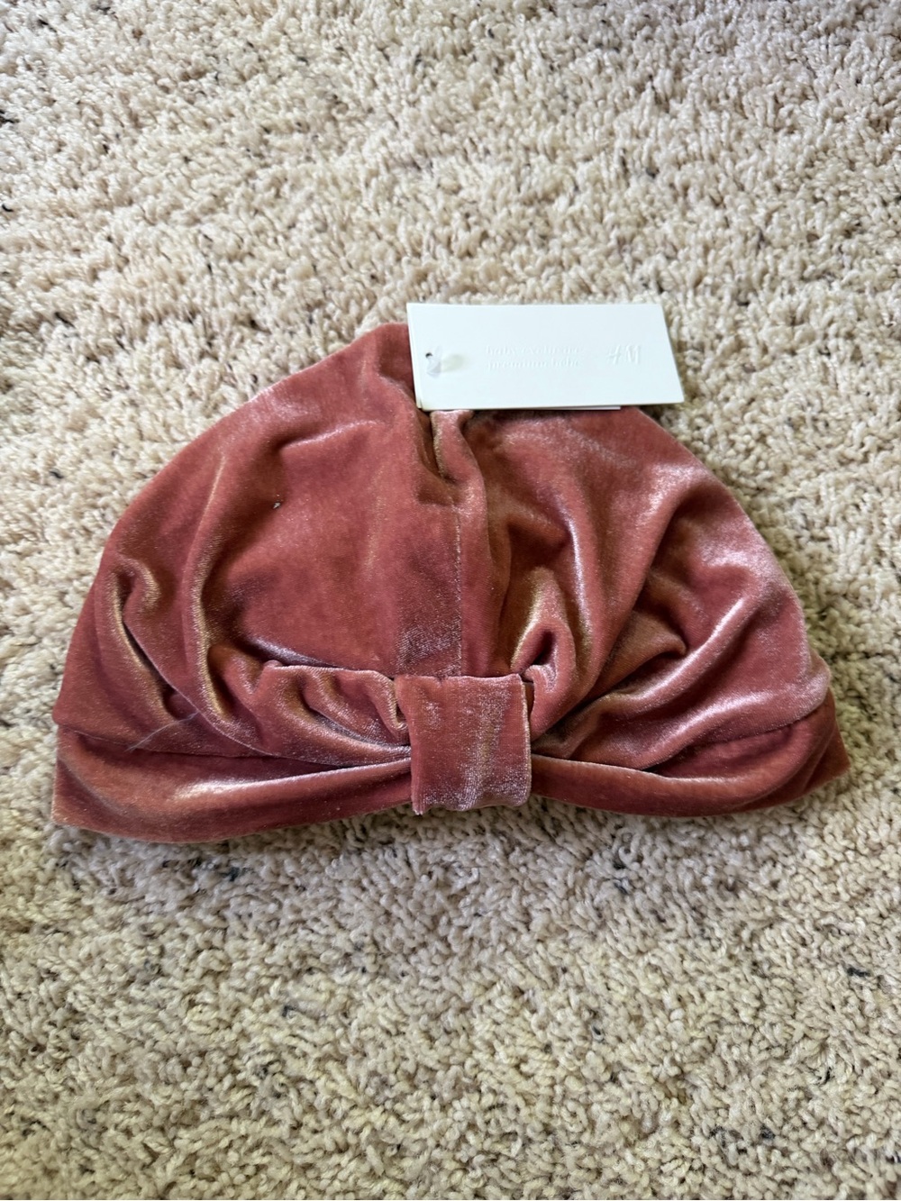 H&M Velvet Knotted Headband - Dusty Rose